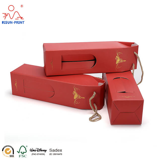Custom red wine packaging box