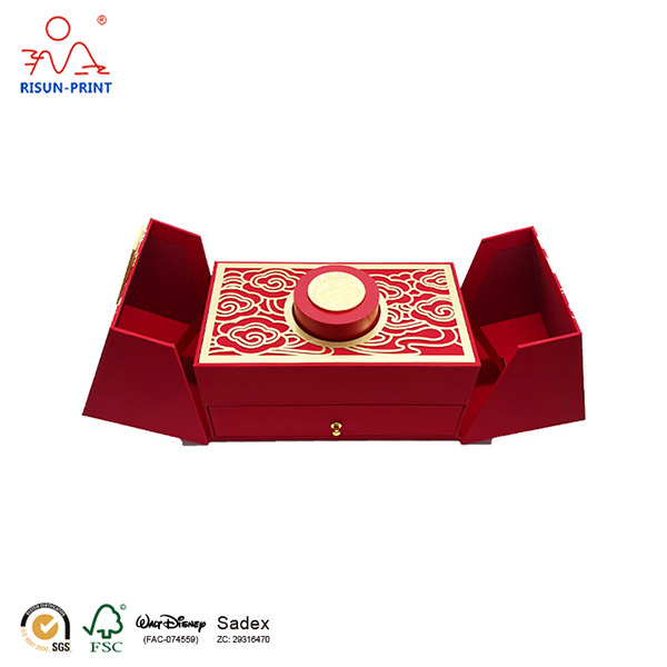 Luxurious custom red lifting gift box