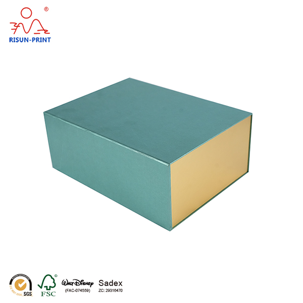 luxury rigid cardboard foldable gift box 