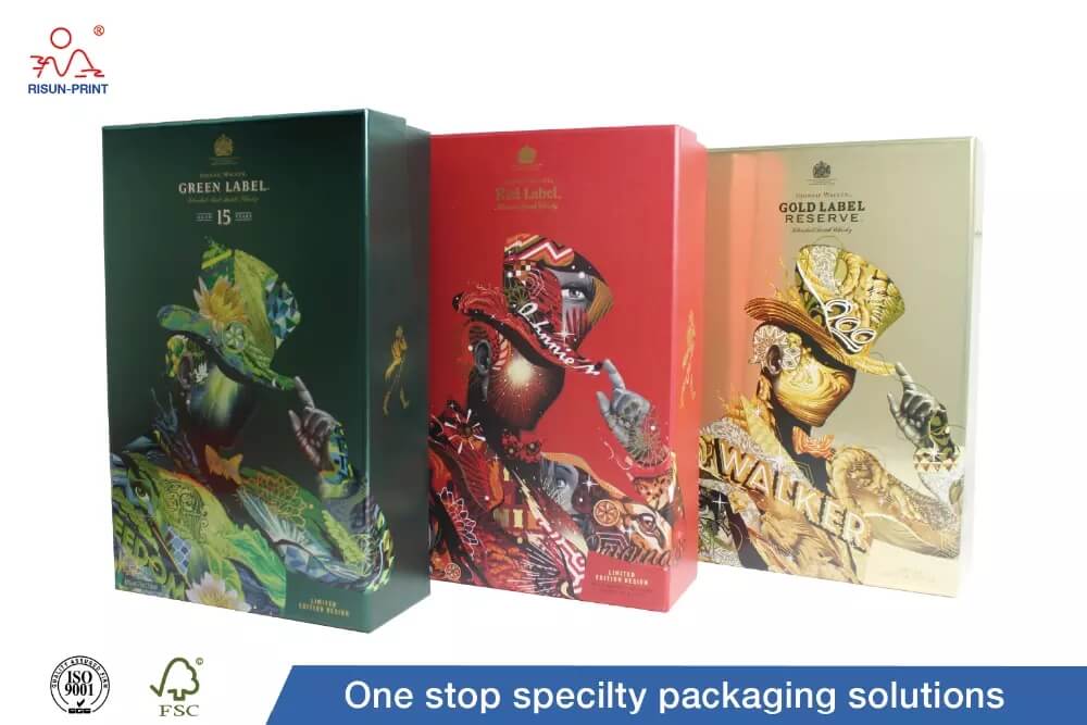 4 color process personalized wine boxes