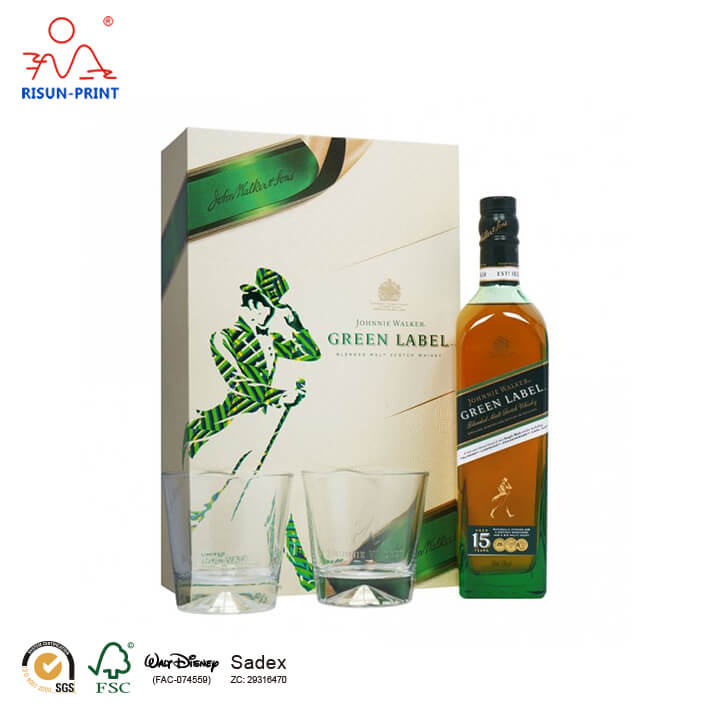 Johnnie Walker Green Label 15 YO Whisky Gift Box Packaging