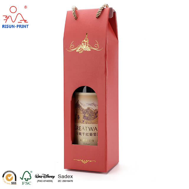 China Printing & Packaging Factory custom red wine packaging box