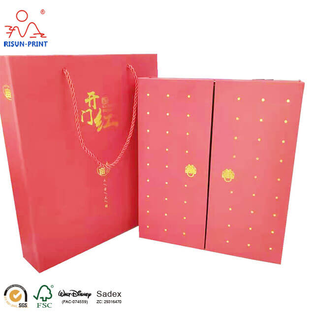 Double open wine gift Box