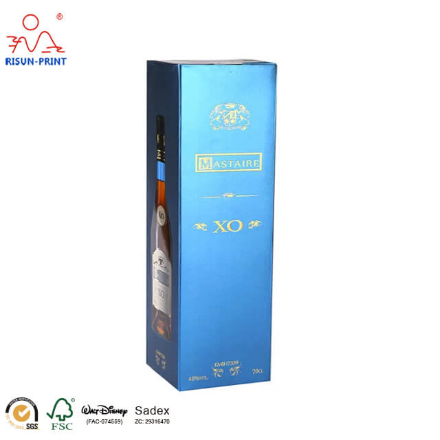 Flat-fold Brandy packaging paper box