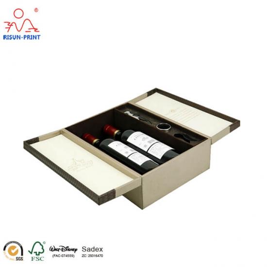 Double open wine box