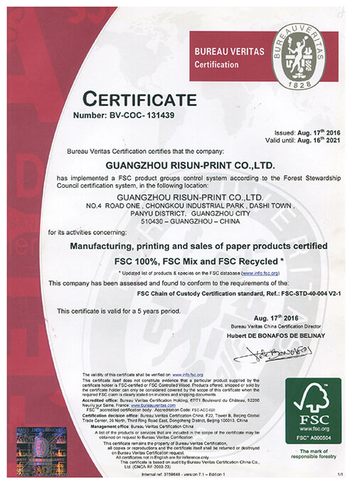 FSC environmental certification